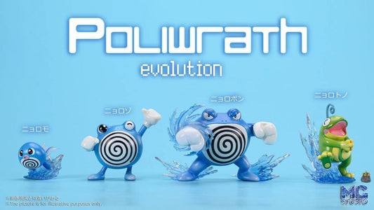 [PREORDER] 1/20 Scale World Figure [MG] - Poliwag & Poliwhirl & Poliwrath & Politoed