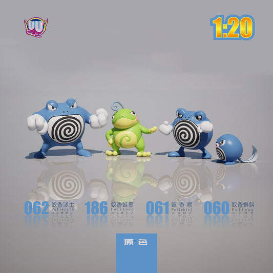 [PREORDER CLOSED] 1/20 Scale World Figure [UU] - Poliwag & Poliwhirl & Poliwrath & Politoed