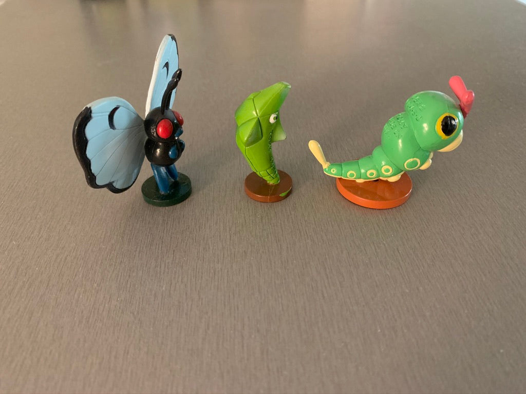 Figurine Tomy CGTSJ - Chenipan & Chrysacier & Papilusion