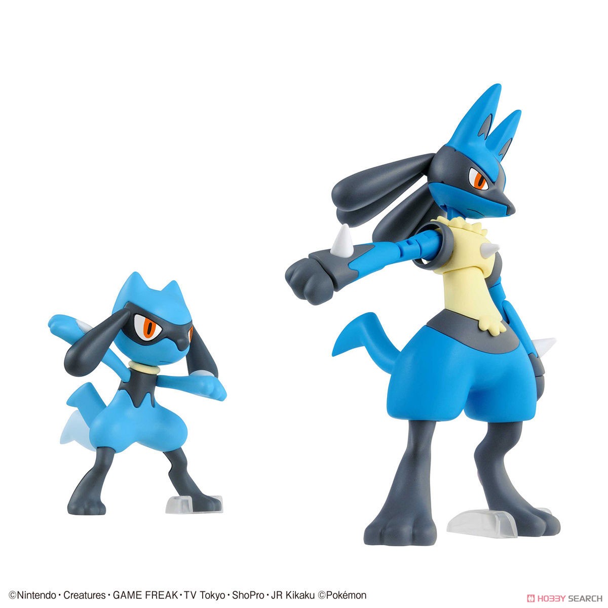 Pokemon Plastique Bandaï - Riolu & Lucario