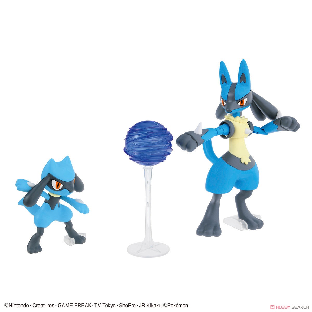 Pokemon Plastique Bandaï - Riolu & Lucario