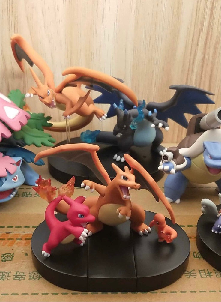 Tomy Pokemon XY Charmander, Charmeleon, Charizard & Mega Charizard