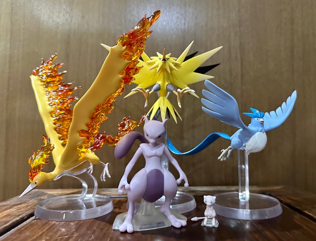 Zapdos Articuno Moltres Pokemon Monster Collection Figure Set Tomy R02  1.7-1.9in