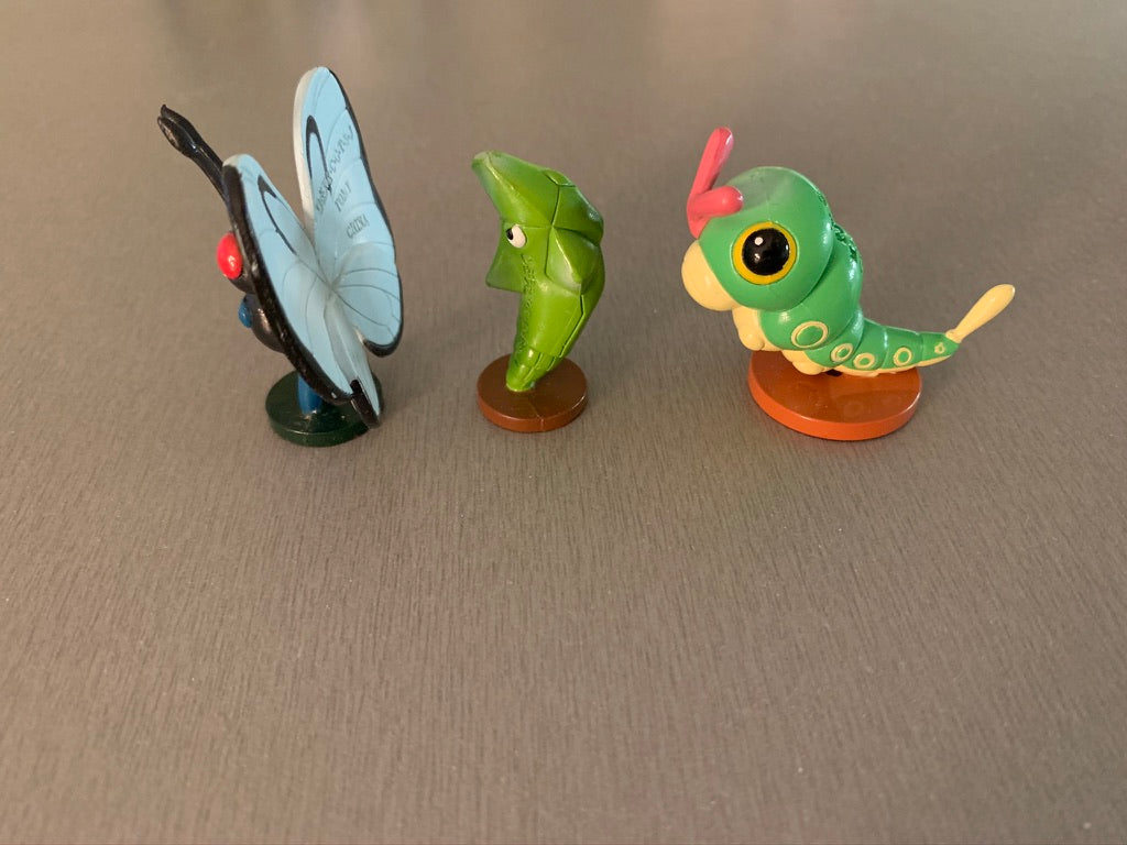 Figurine Tomy CGTSJ - Chenipan & Chrysacier & Papilusion