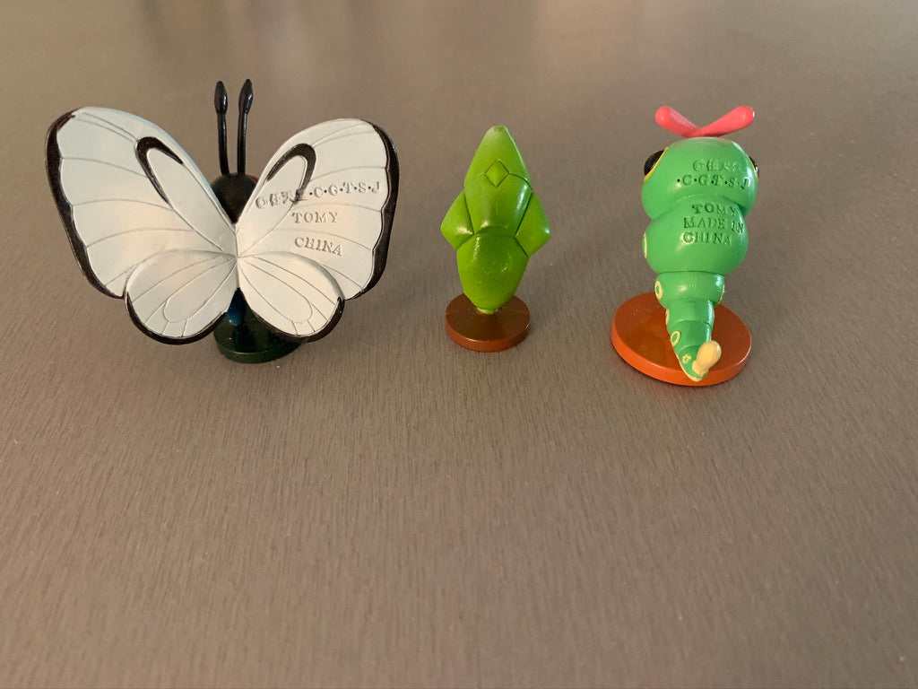 Figurine Tomy CGTSJ - Chenipan & Chrysacier & Papilusion