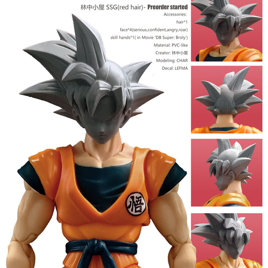 [PREORDER CLOSED] Dragon Ball SHF Figure Kit [FOREST HOUSE] - Super Saiyan God Son Goku - Face & Hair Kit