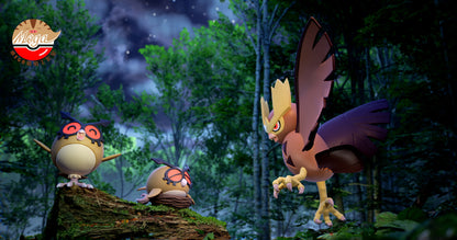 [REMAINING BALANCE] 1/20 Scale World Figure [MEGAZZ] - Hoothoot & Noctowl