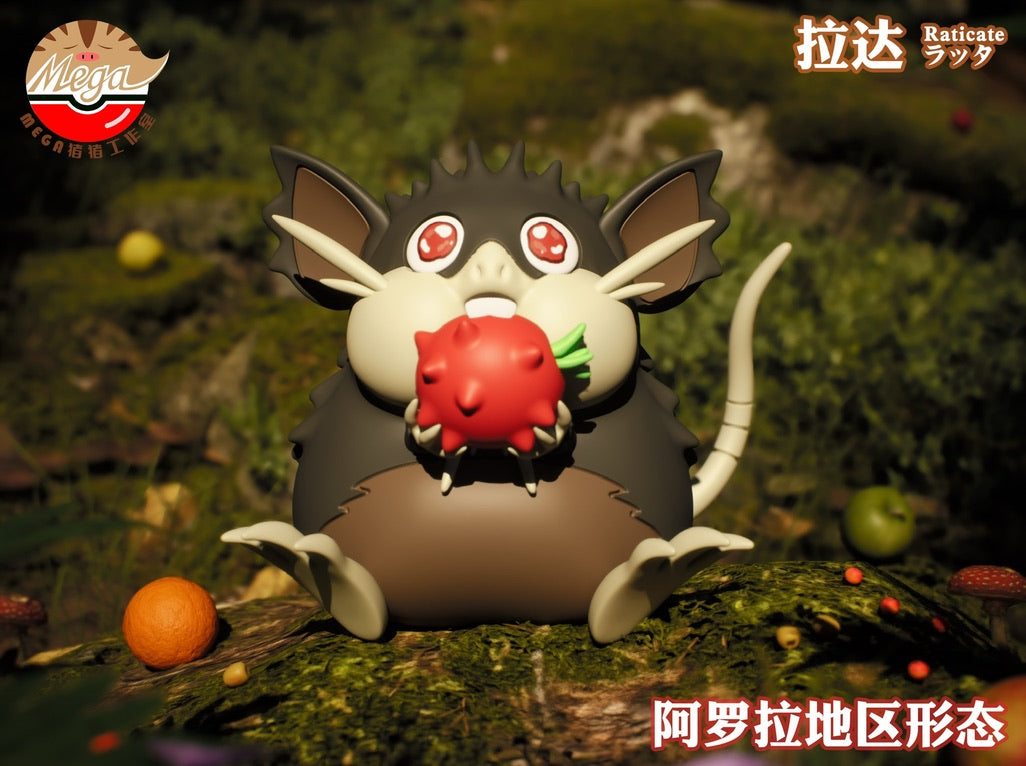 [PREORDER] 1/20 Scale World Figure [MEGAZZ] - Rattata & Raticate & Alolan Rattata & Alolan Raticate