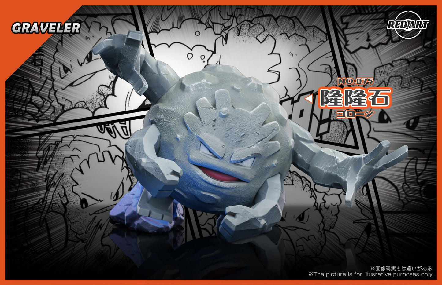 [REMAINING BALANCE] 1/20 Scale World Figure [RED ART] - Brock & Geodude & Graveler & Kabutops
