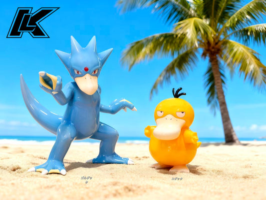 [PREORDER] 1/20 Scale World Figure [HAPPY HOUSE] - Psyduck & Golduck