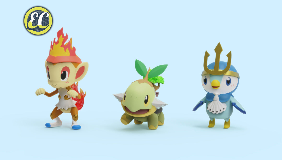 [PREORDER] 1/20 Scale World Figure [EC] - Turtwig & Chimchar & Piplup