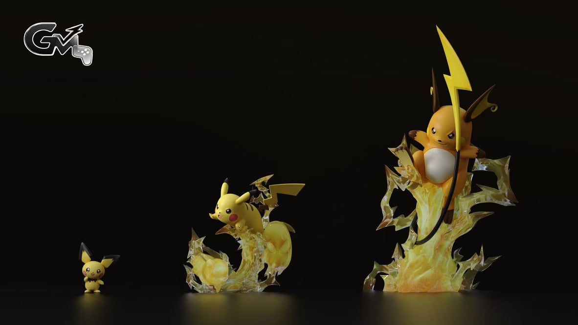 [PREORDER] 1/20 Scale World Figure [GM] - Pikachu & Raichu & Pichu