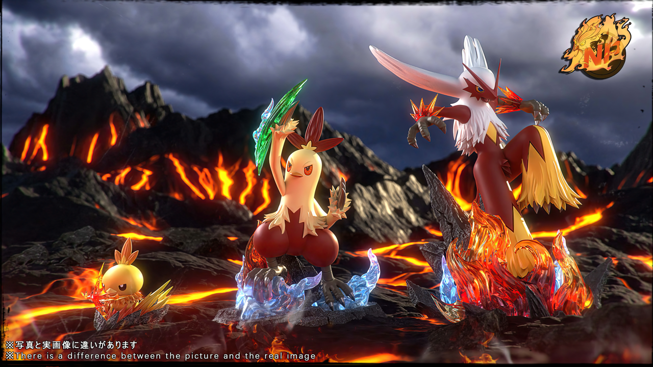 [PREORDER] 1/20 Scale World Figure [NP] - Torchic & Combusken & Blaziken