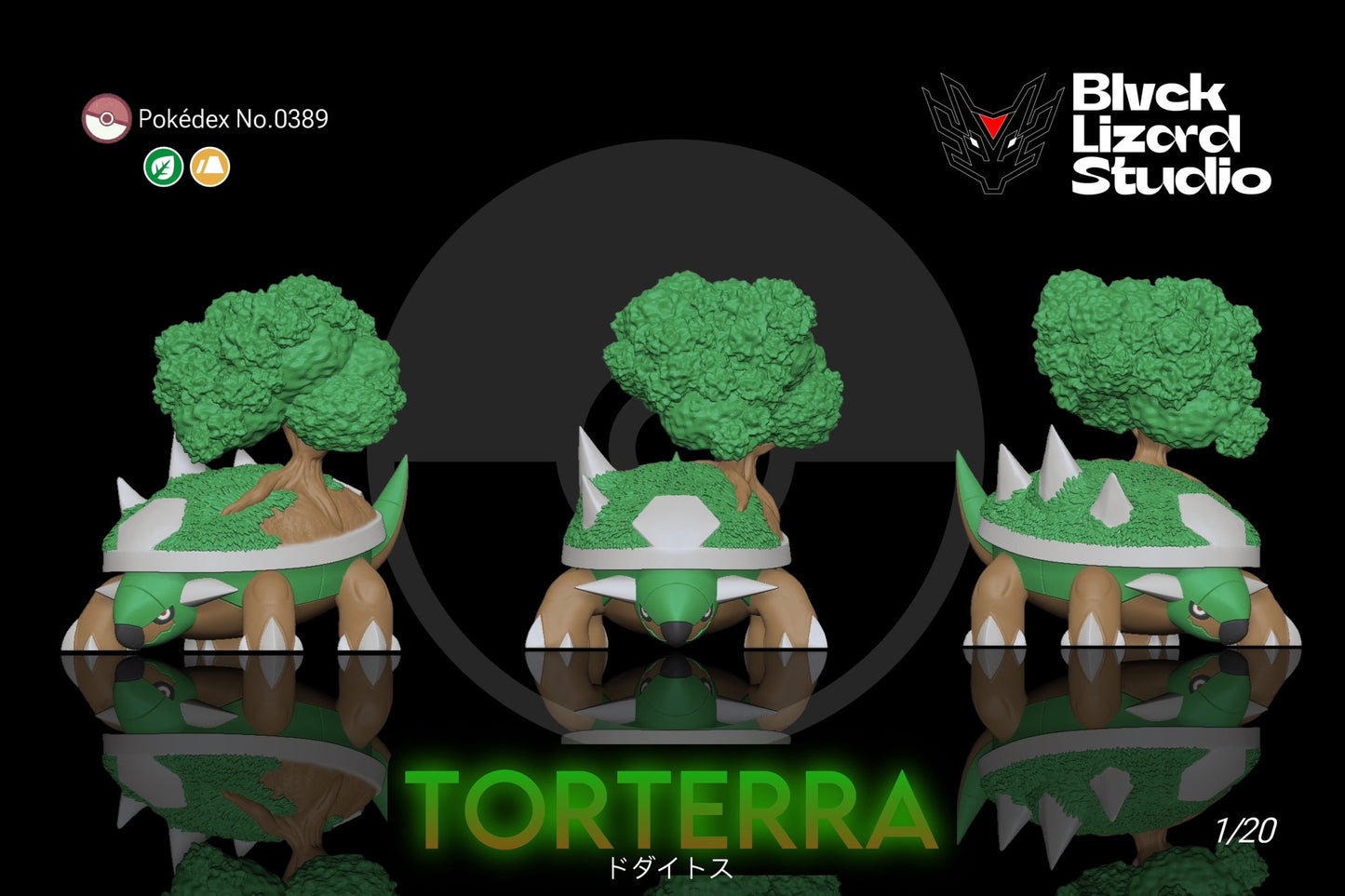 [PREORDER] 1/20 Scale World Figure [Blvck Lizard] - Paul & Torterra & Froslass & Drapion