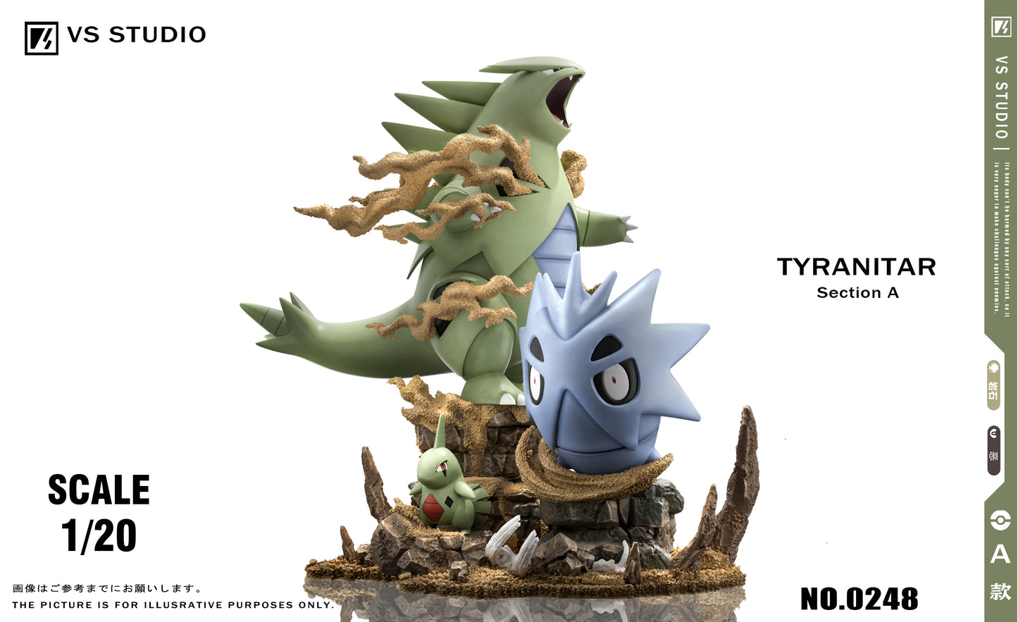[PREORDER] 1/20 Scale World Figure [VS] - Larvitar & Pupitar & Tyranitar
