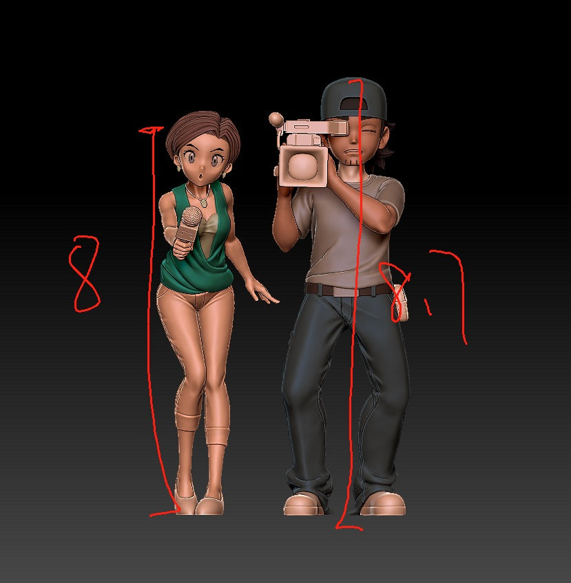 [PREORDER] 1/20 Scale World Figure [HANHAN] - Reporter & Cameraman