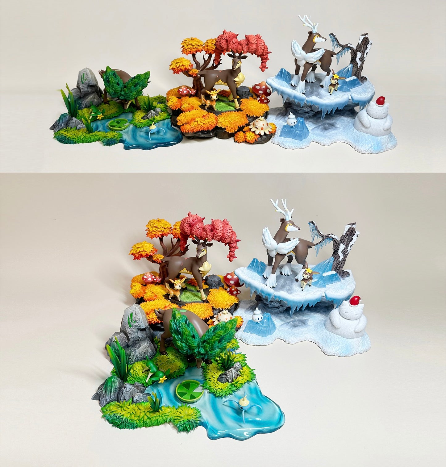 [PREORDER] 1/20 Scale World Figure [YEYU] - Deerling & Sawsbuck (Summer Form)
