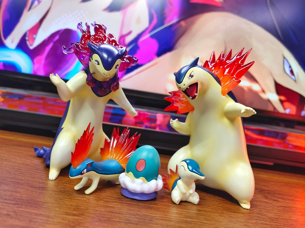 [IN STOCK] 1/20 Scale World Figure [T1] - Cyndaquil & Quilava & Typhlosion & Hisuian Typhlosion