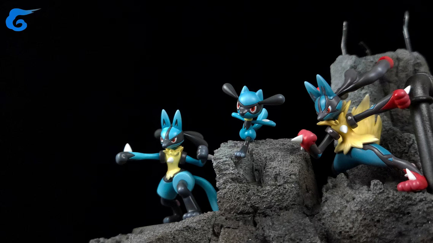 [PREORDER] 1/20 Scale World Figure [FOG] - Riolu & Lucario & Mega Lucario