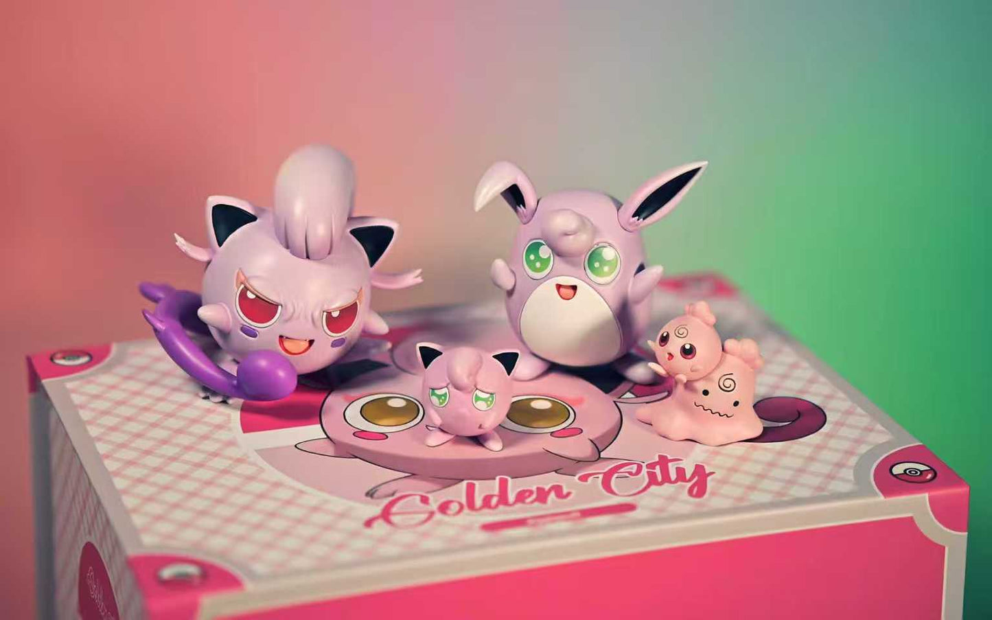 [IN STOCK] 1/20 Scale World Figure [GOLDEN CITY] - Jigglypuff & Wigglytuff & Igglybuff & Scream Tail