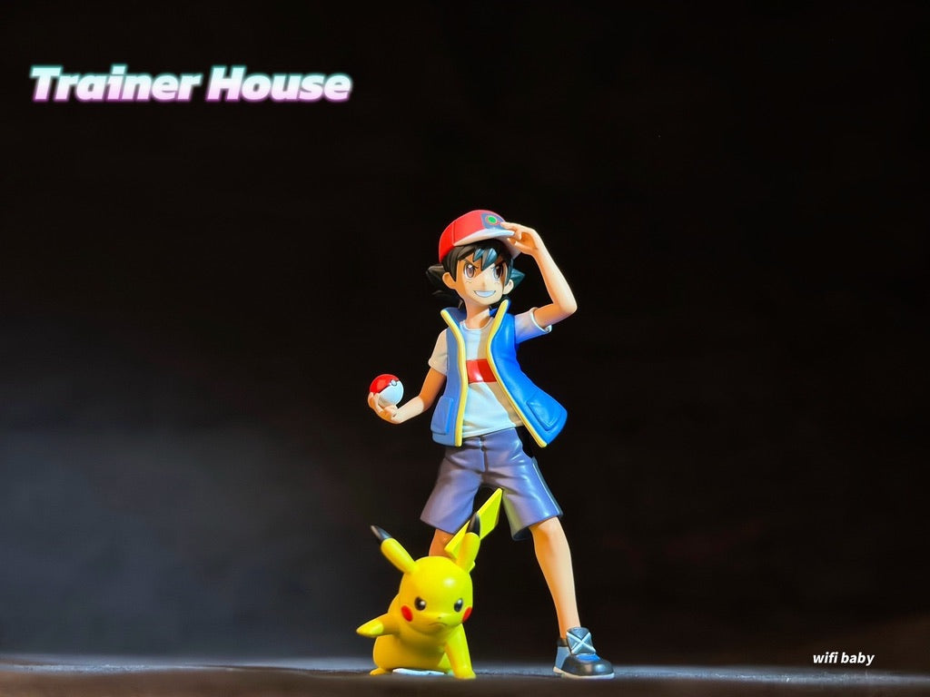 [IN STOCK] 1/20 Scale World Figure [TRAINER HOUSE] - Ash Ketchum & Pikachu