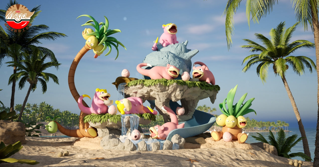 [PREORDER] 1/20 Scale World Figure [MEGAZZ] - Slowpoke & Exeggcute & Exeggutor & Alolan Exeggutor