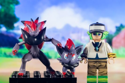 [IN STOCK] Pokémon Minifigure [Liberty Brick] - N (Natural Harmonia Gropius) & Zorua