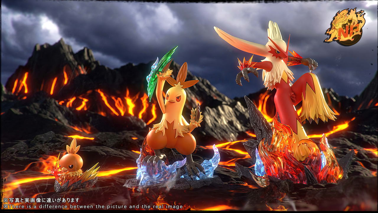 [PREORDER] 1/20 Scale World Figure [NP] - Torchic & Combusken & Blaziken