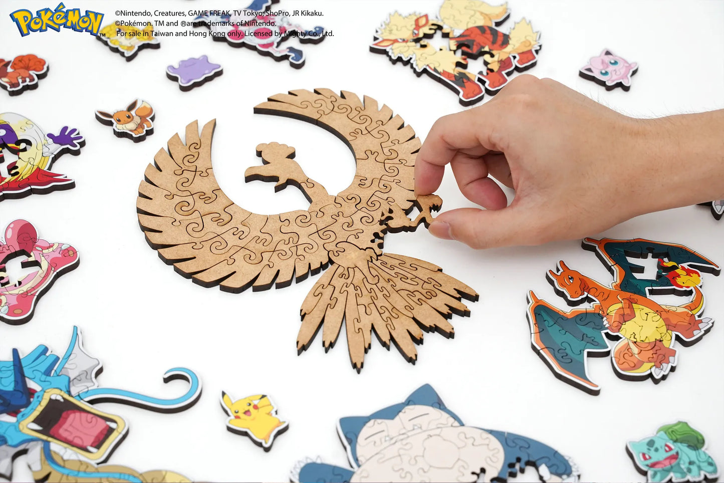 [IN STOCK] 1/20 Scale Pokémon Wooden Puzzle [HELLOFISH] - Kanto Region 151 Pokémon