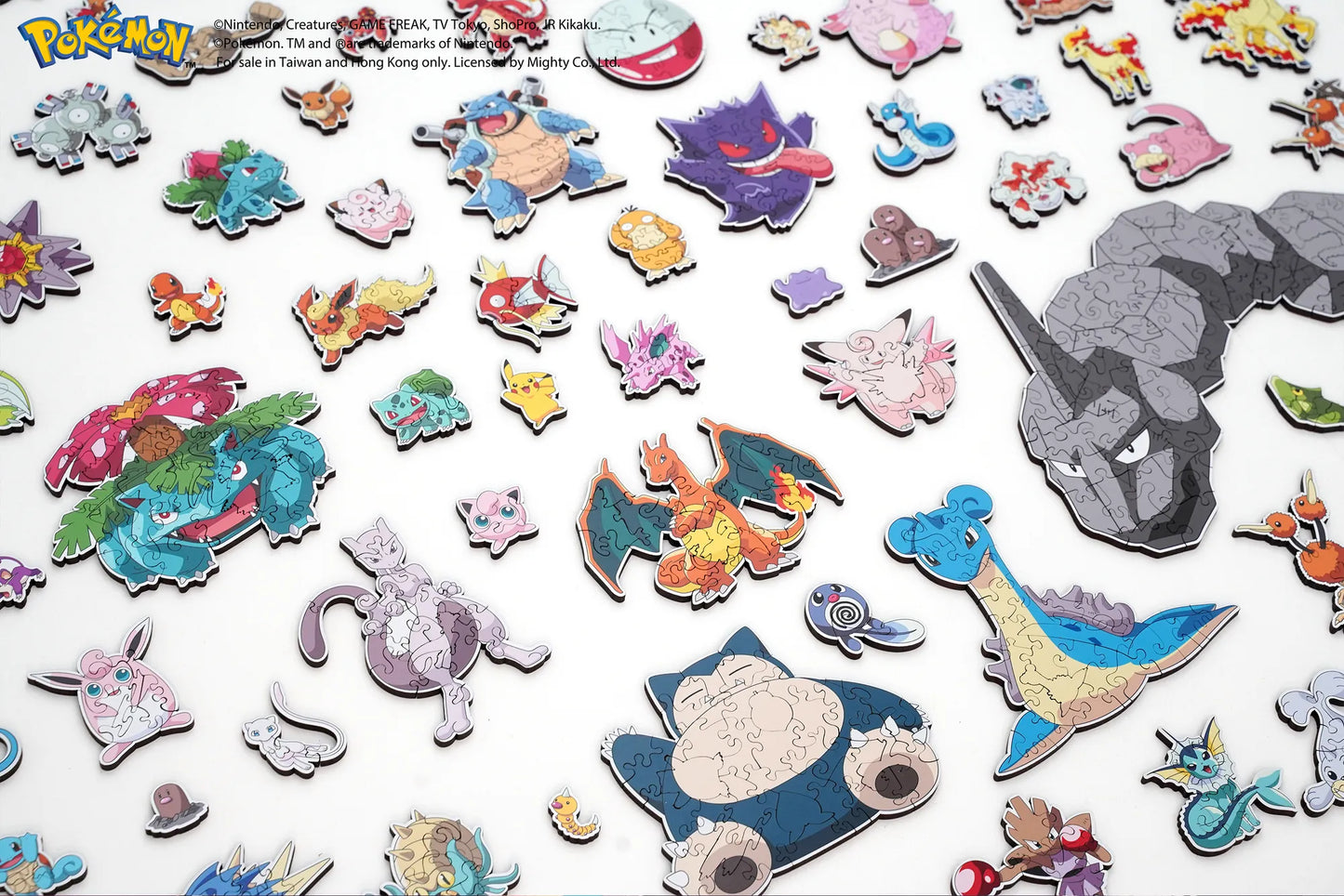 [IN STOCK] 1/20 Scale Pokémon Wooden Puzzle [HELLOFISH] - Kanto Region 151 Pokémon