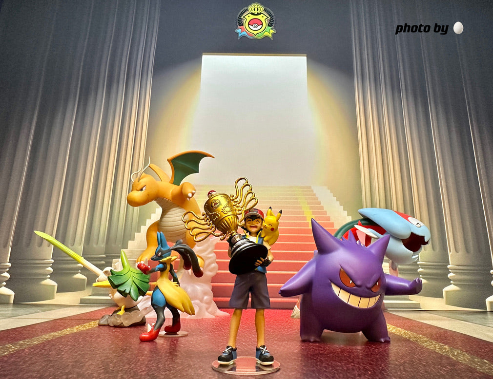 [IN STOCK] 1/20 Scale World Figure [BQG] - Ash Ketchum & Pikachu & World Champion Trophy