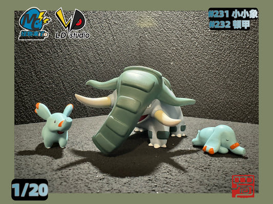 [IN STOCK] 1/20 Scale World Figure [MC] - Phanpy & Donphan