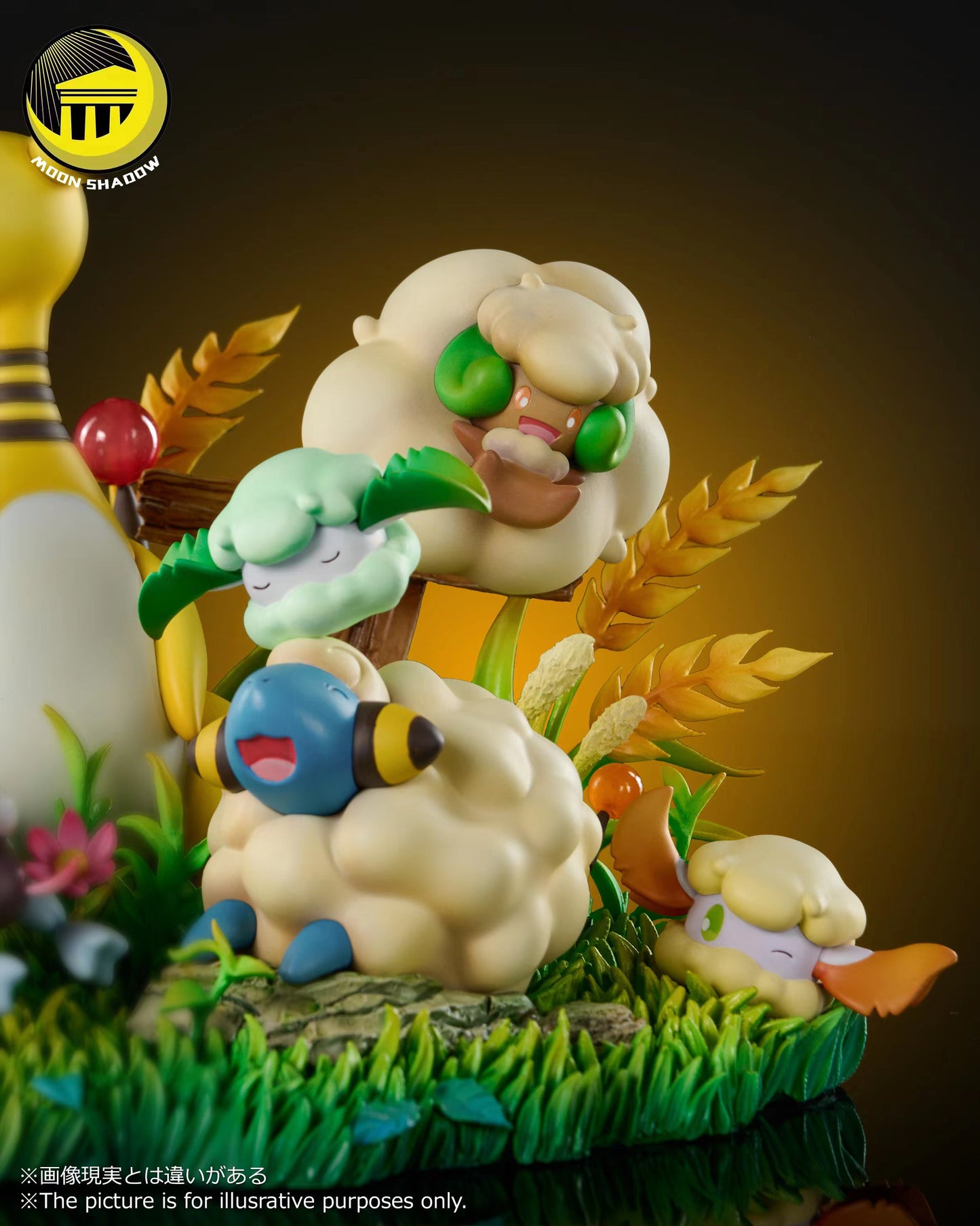 [PREORDER] Mini Statue [MOON SHADOW] - Mareep & Flaaffy & Ampharos & Cottonee & Whimsicott & Wooloo