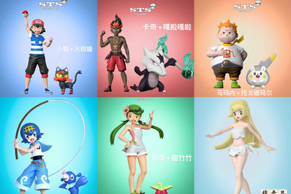 [PREORDER CLOSED] 1/20 Scale World Figure [STS] - Ash Ketchum & Lana & Kiawe & Mallow & Sophocles