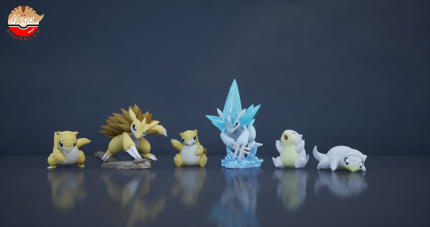 [PREORDER CLOSED] 1/20 Scale World Figure [MEGAZZ] - Sandshrew & Sandslash & Alolan Sandshrew & Alolan Sandslash