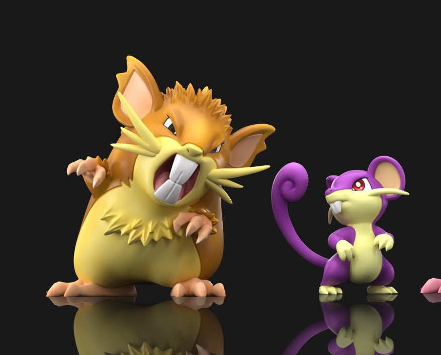 [PREORDER] 1/20 Scale World Figure [WONDER] - Rattata & Raticate