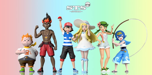 [PREORDER CLOSED] 1/20 Scale World Figure [STS] - Ash Ketchum & Lana & Kiawe & Mallow & Sophocles