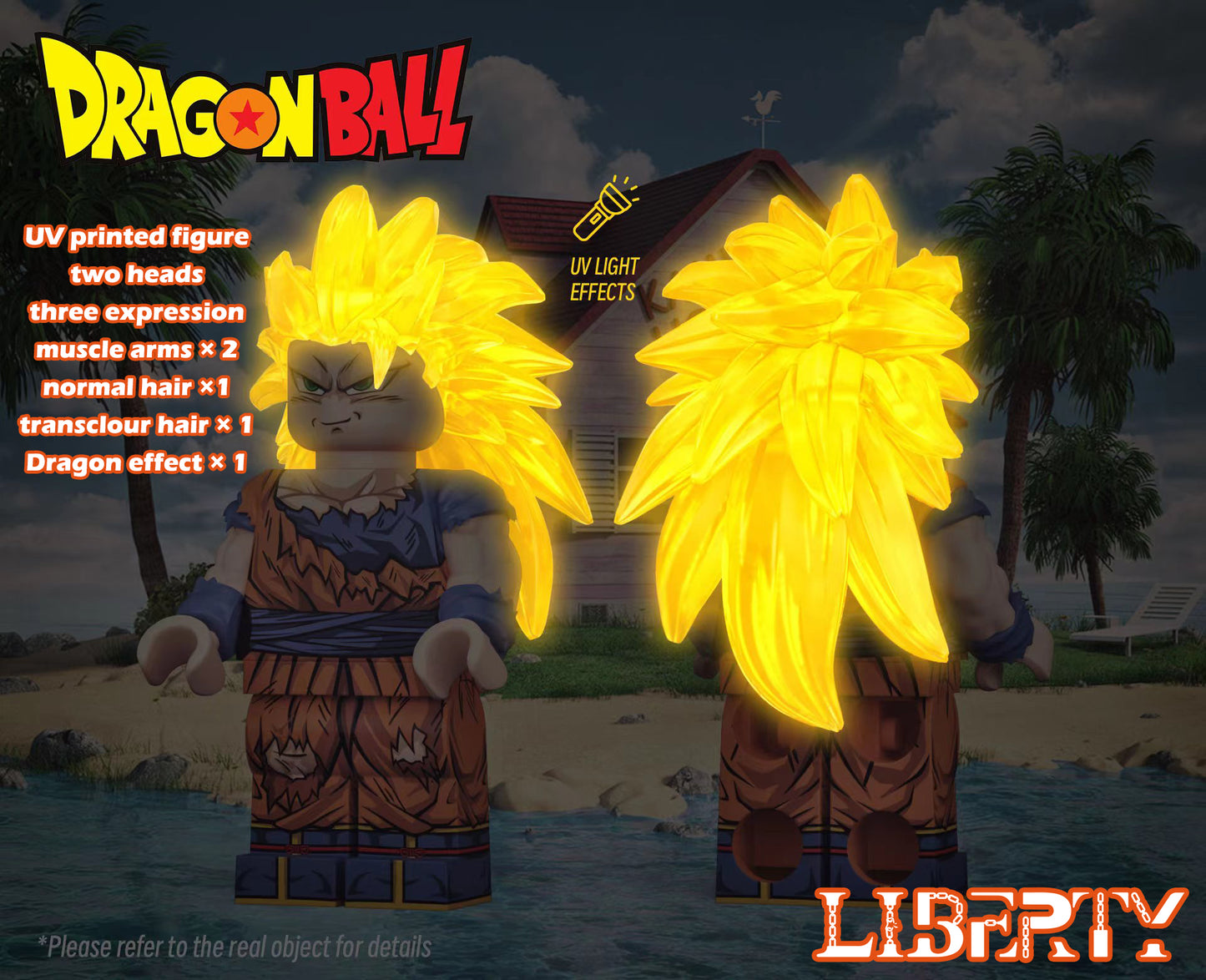 [PREORDER] Custom Designed Minifigure [LIBERTY BRICK] - Super Saiyan Son Goku SSJ3