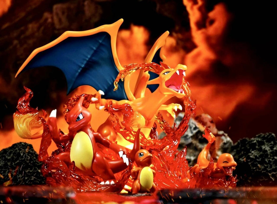 [IN STOCK] 1/20 Scale World Figure [PALLET TOWN] - Charmander & Charmeleon & Charizard