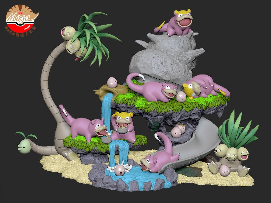 [PREORDER] 1/20 Scale World Figure [MEGAZZ] - Slowpoke & Exeggcute & Exeggutor & Alolan Exeggutor