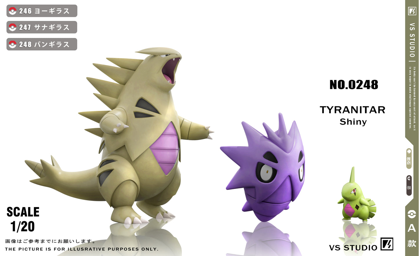 [PREORDER] 1/20 Scale World Figure [VS] - Larvitar & Pupitar & Tyranitar