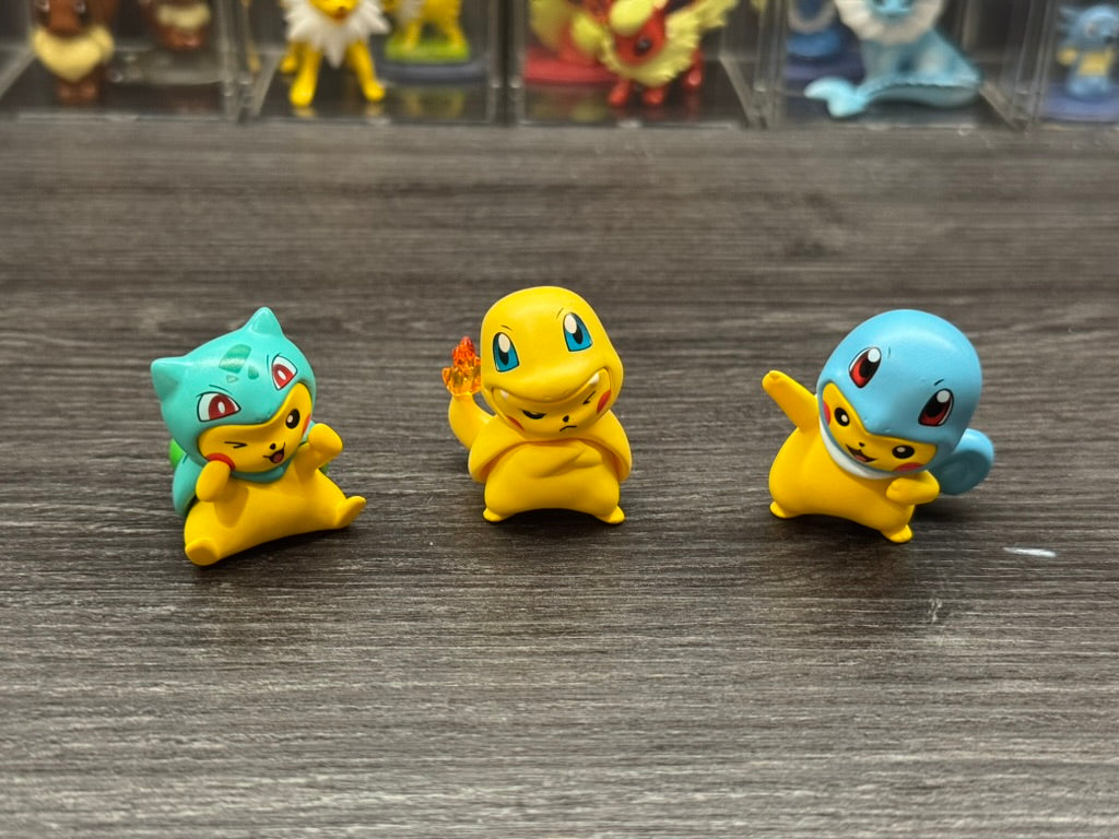 [IN STOCK] Cosplay Pikachu Figure [BP Studio] - Pikachu Cosplay Bulbasaur & Charmander & Squirtle