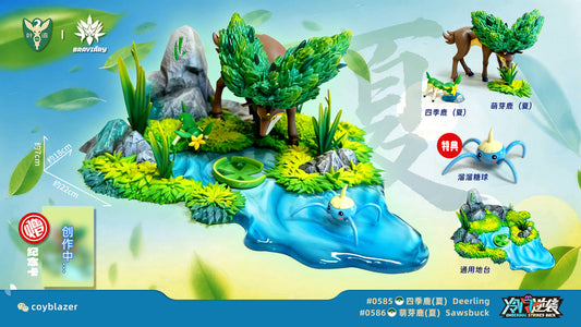 [PREORDER] 1/20 Scale World Figure [YEYU] - Deerling & Sawsbuck (Summer Form)