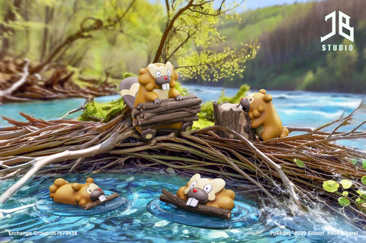 [PREORDER] 1/20 Scale World Figure [JB] - Bidoof & Bibarel