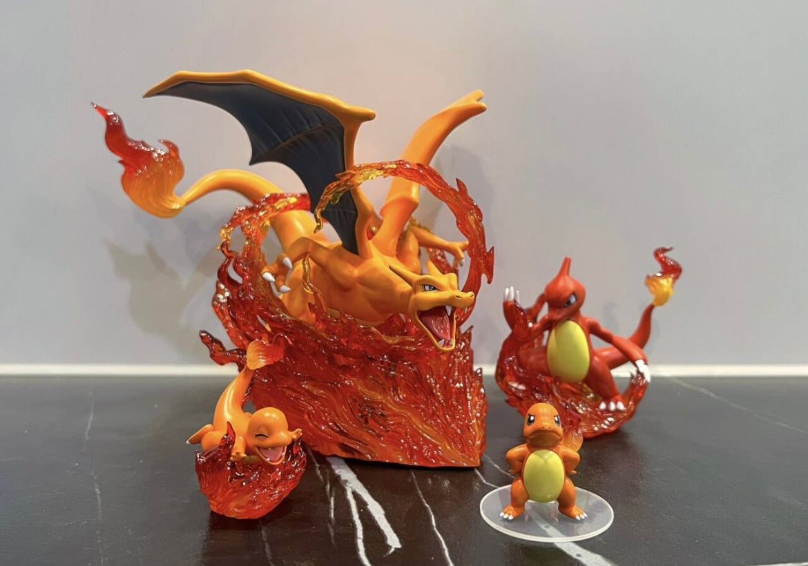 [IN STOCK] 1/20 Scale World Figure [PALLET TOWN] - Charmander & Charmeleon & Charizard