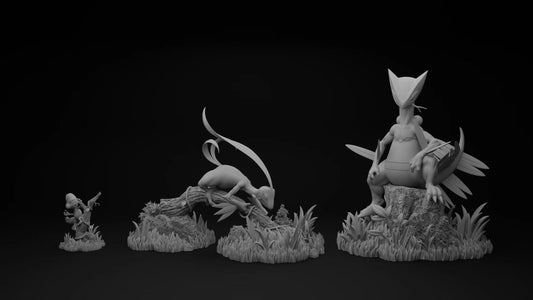 [PREORDER] 1/20 Scale World Figure [DM VIP] - Treecko & Grovyle & Sceptile