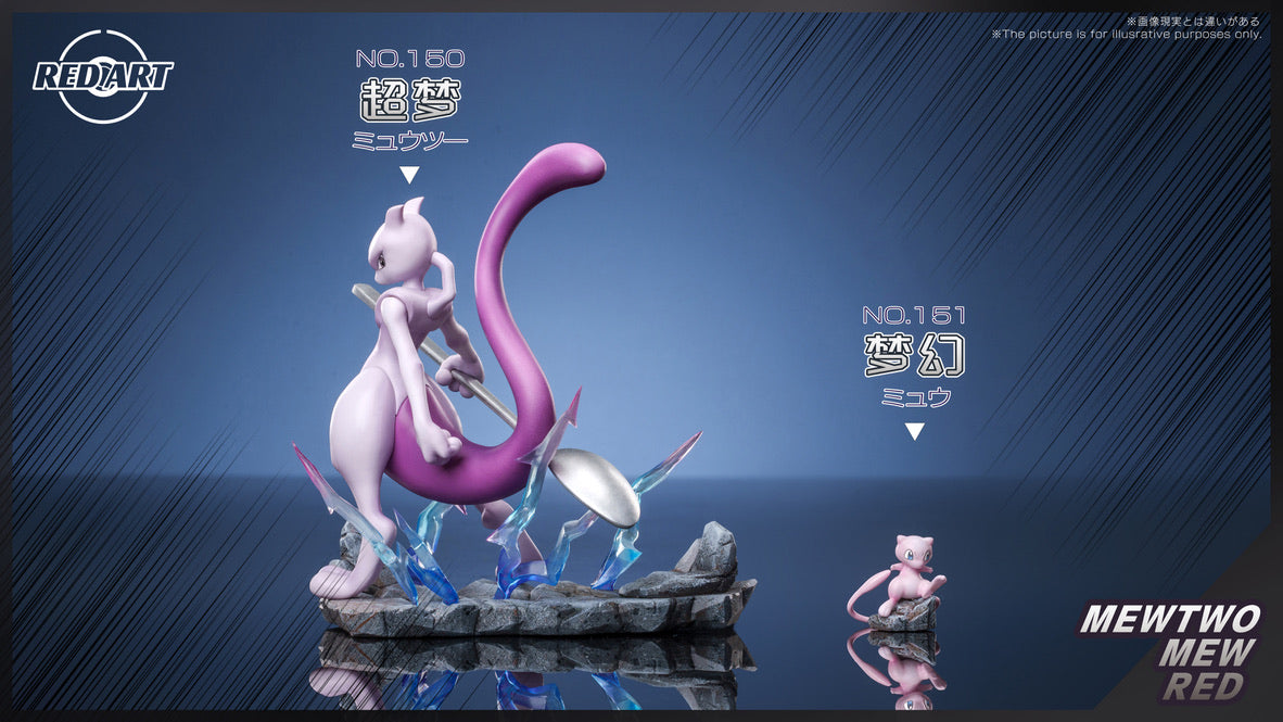 [PREORDER] 1/20 Scale World Figure [RED ART] - Red (Adventures) & Mewtwo & Mew