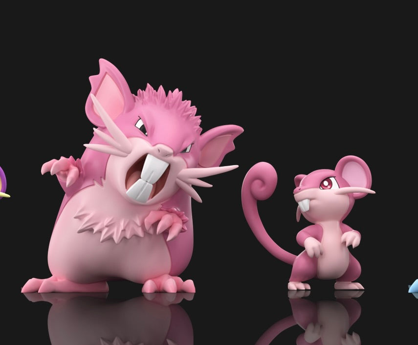 [PREORDER] 1/20 Scale World Figure [WONDER] - Rattata & Raticate
