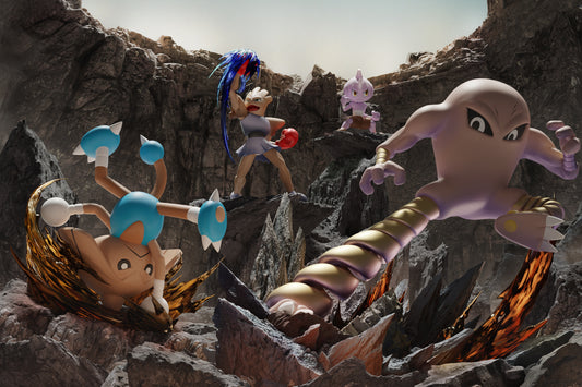 [PREORDER] 1/20 Scale World Figure [PALLET TOWN] - Hitmonlee & Hitmonchan & Tyrogue & Hitmontop