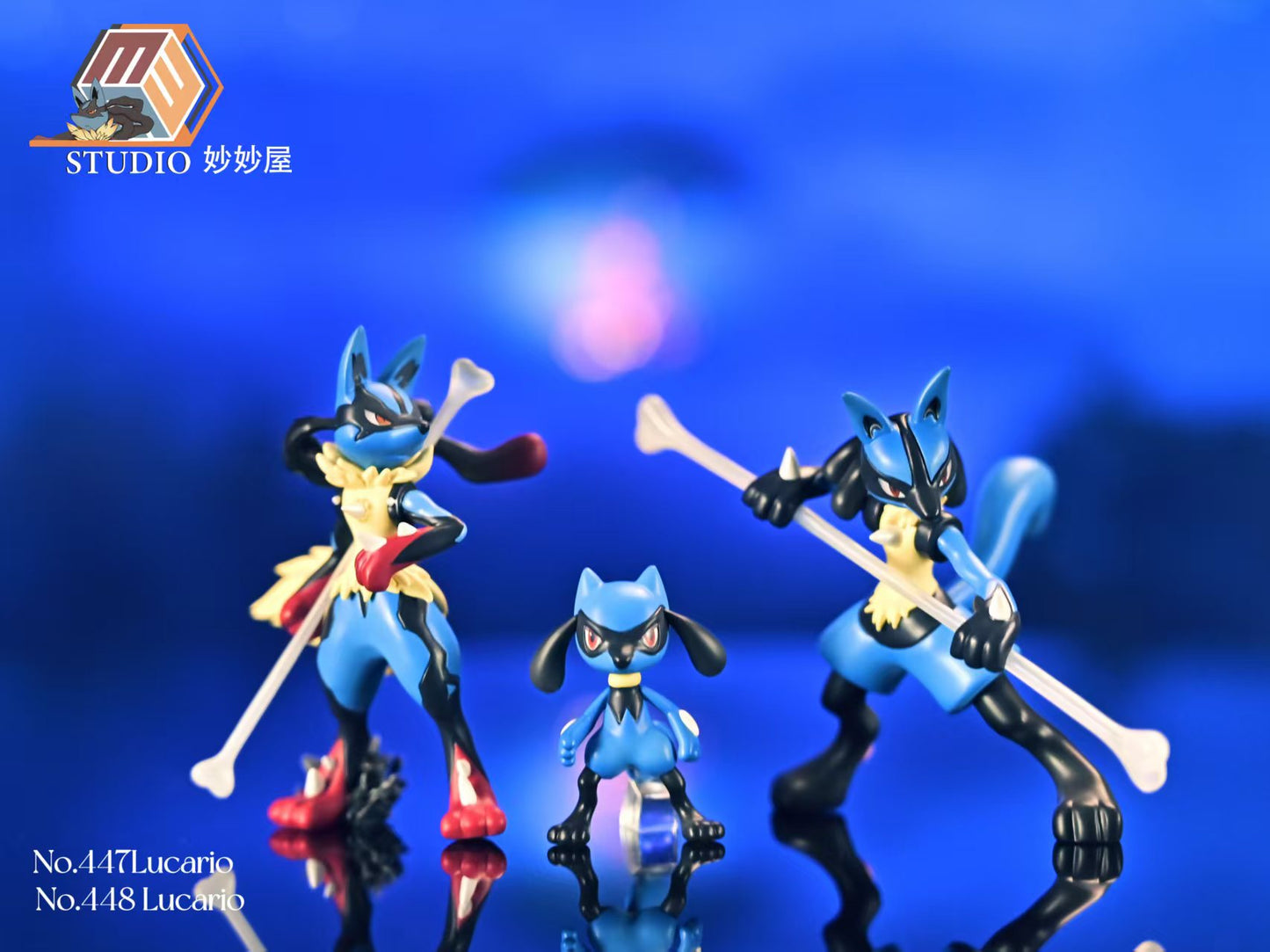 [IN STOCK] 1/20 Scale World Figure [MMW] - Riolu & Lucario & Mega Lucario